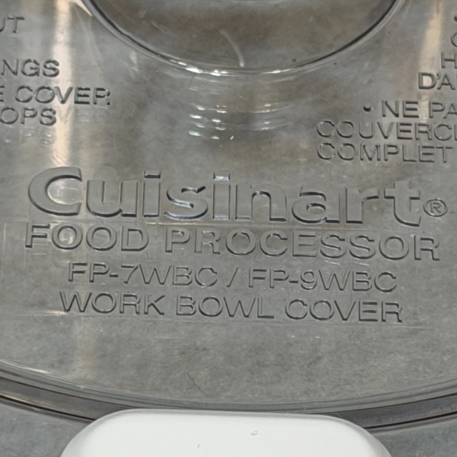 Cuisinart Work Bowl Cover For FP-7WBC/FP-9WBC-Replacement Only-Never Used