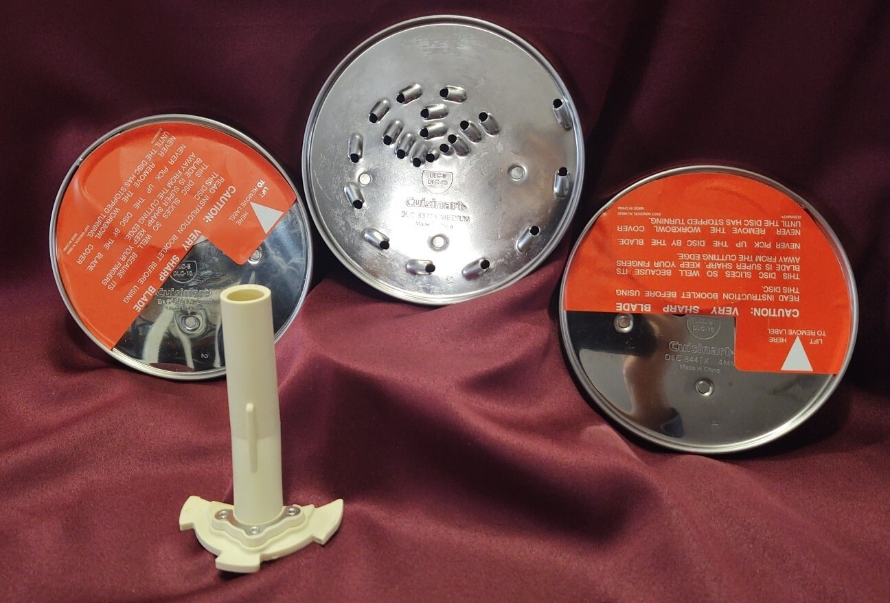 Cuisinart Pro Custom 11 DLC- 837TX 842 844TX Blades 3 Discs Slicing Grater Post