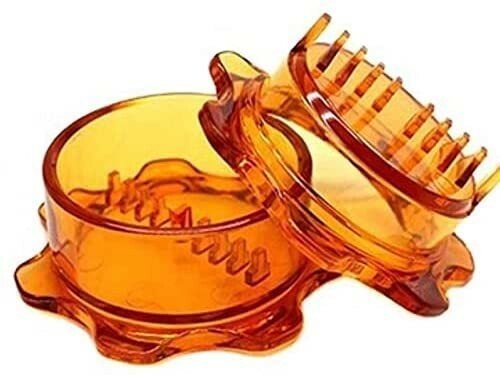 Food Processor-Garlic Mincer Press with a Twist fourth Generation (Orange)
