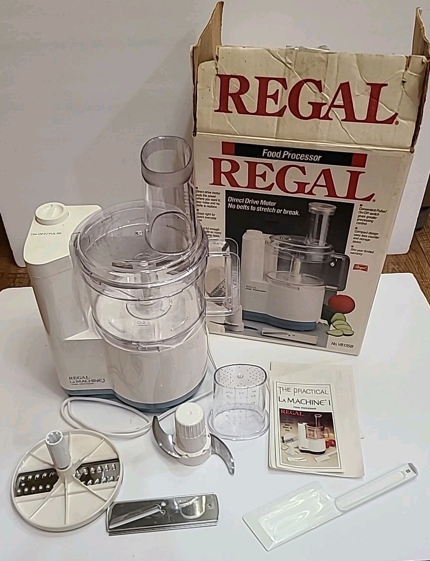 Vintage Regal La Machine I Food Processor Model V813SB Works Great