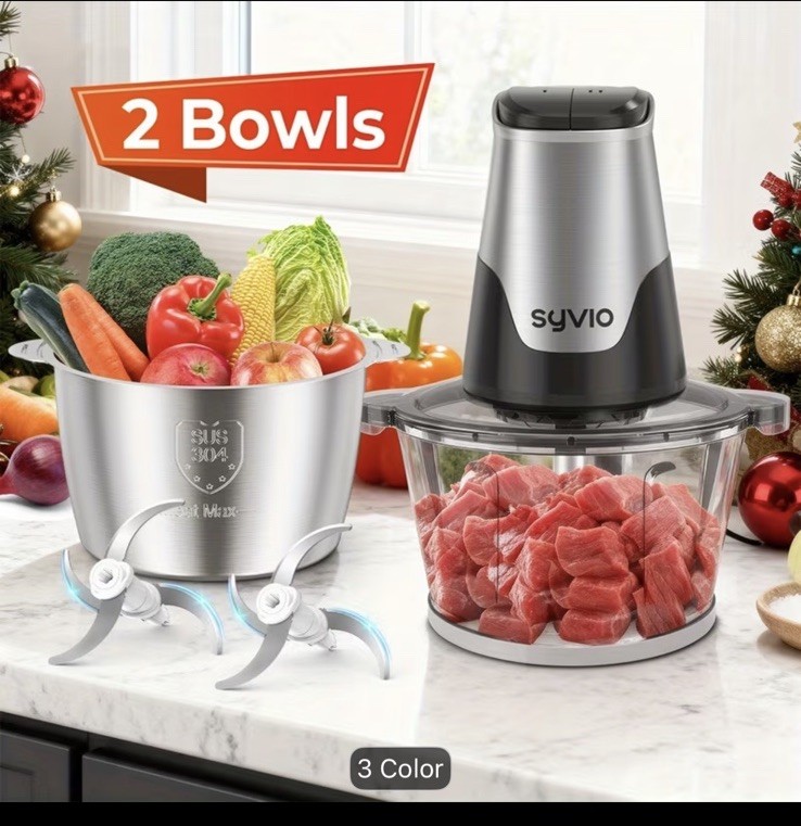 High quality food processor wit 2Bowls mini electric foodchopper for baby/Adult