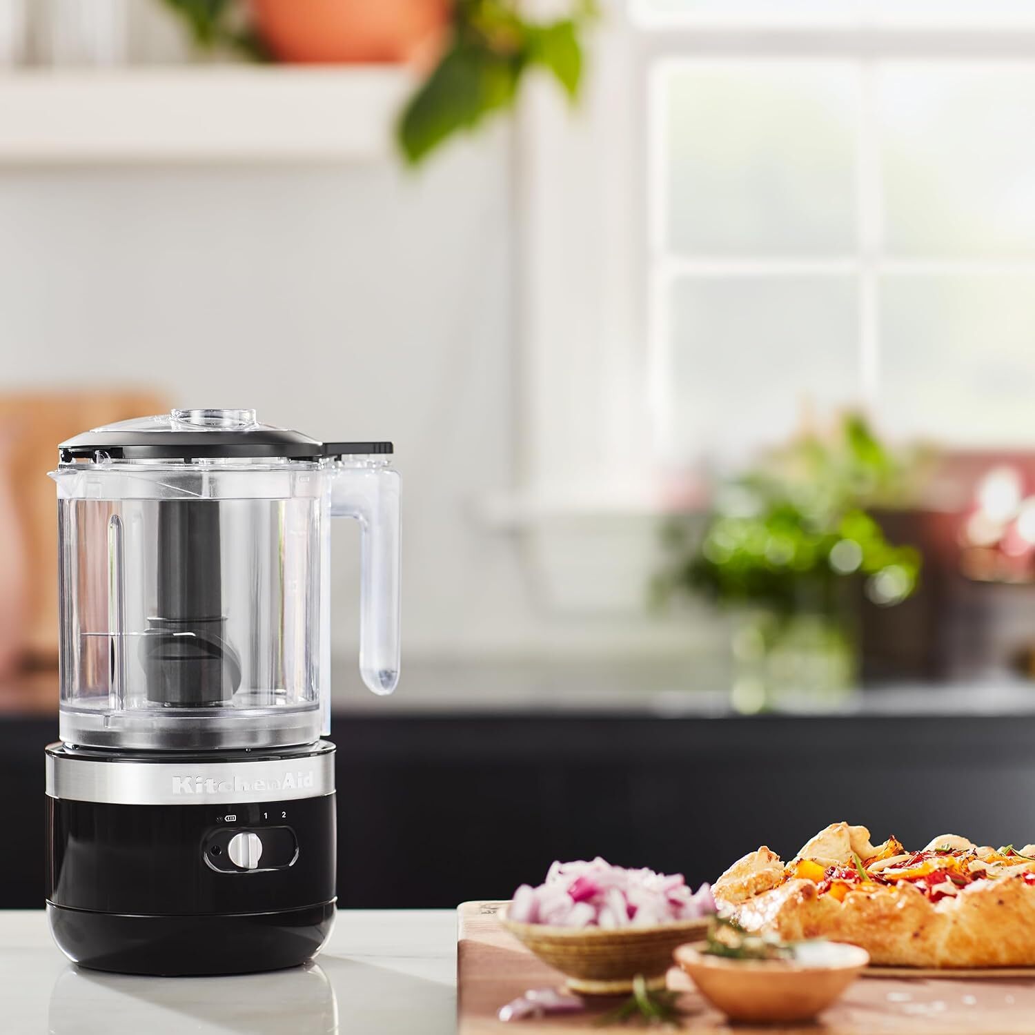 KitchenAid KFCB519OB 5 Cups Cordless Food Chopper Battery Operated, Onyx Black