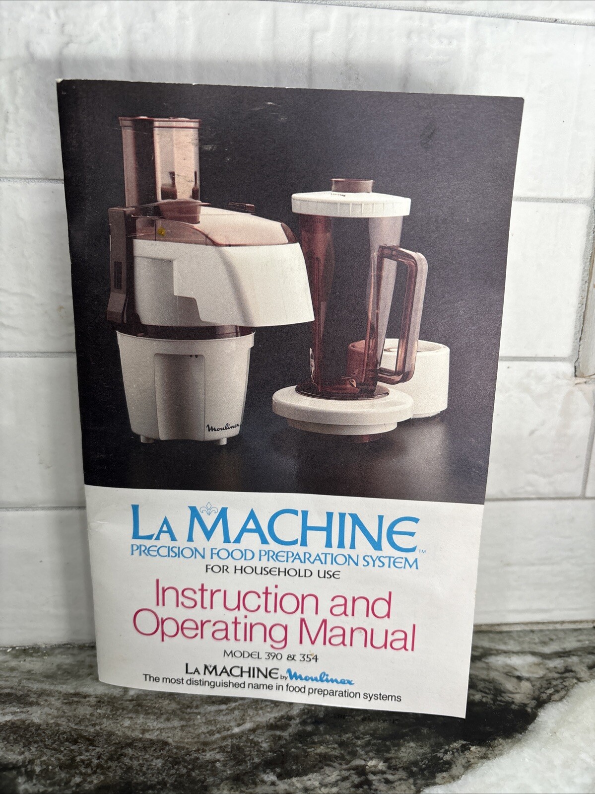 Moulinex FLa Machine Model 390 & 354 Food Processor Instructions Manual Recipes