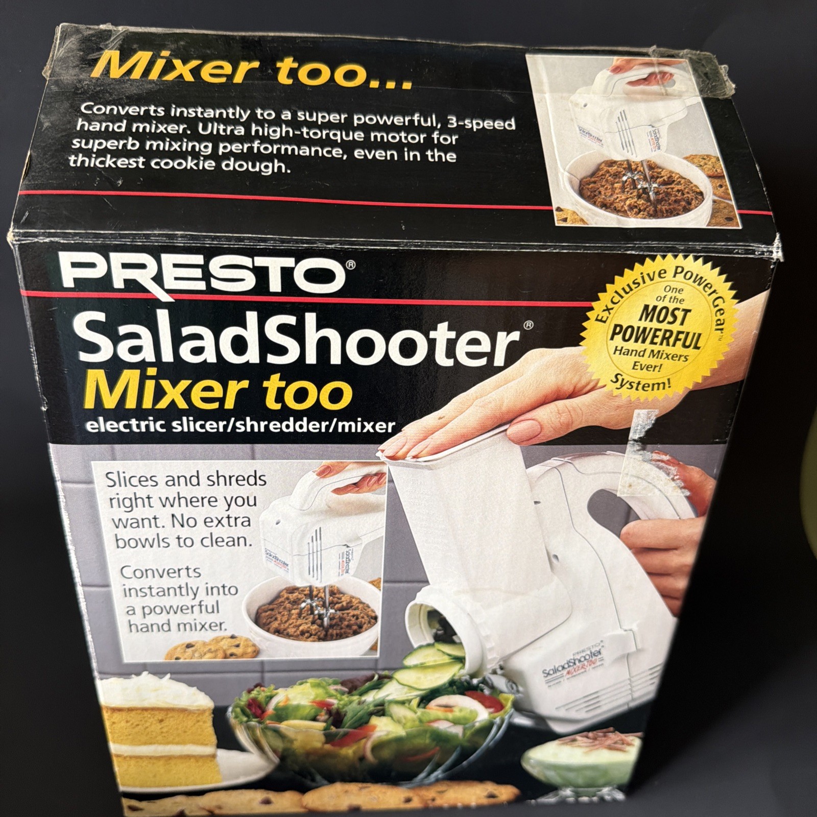 Presto Salad Shooter & Mixer Too 02980 Electric Slicer Shredder & Mixer Working