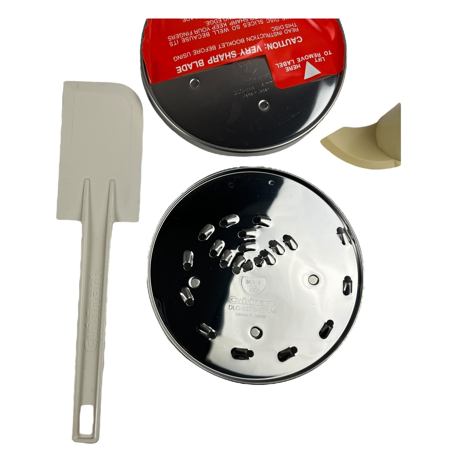 Cuisinart DLC-8 Food Processor Accessories Lot Blades Spatula Manual New