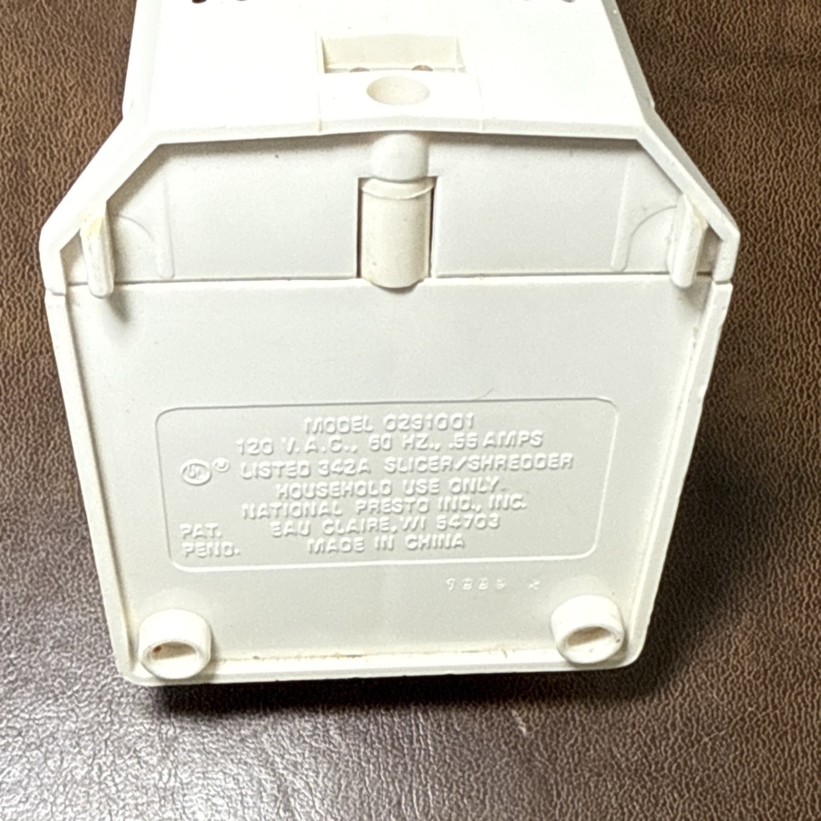 Presto Salad Shooter Model 0291001 Replacement Base Unit – Off White EUC