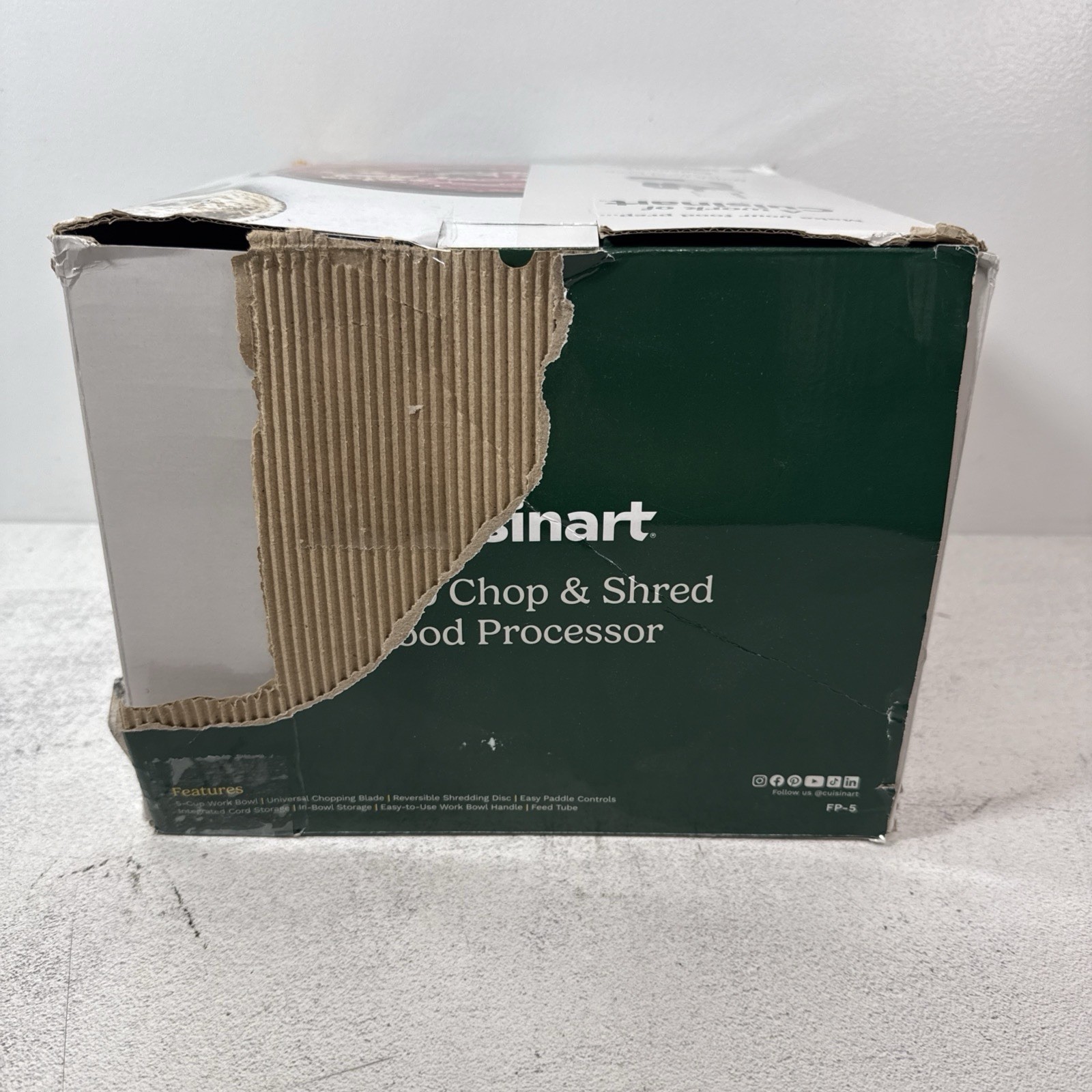 Cuisinart 5 Cup Chop & Shred Food Processor FP-5 Fine And Medium Shredding