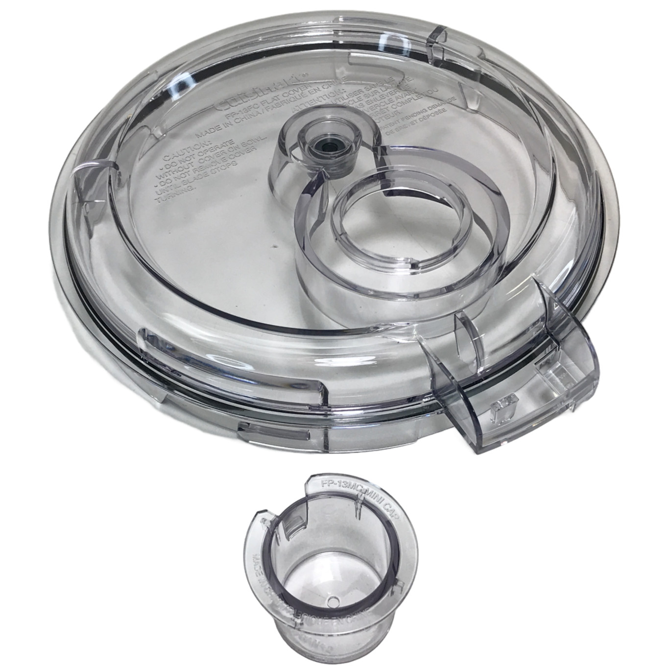 Cuisinart FP-13 CFP-26 SFP-13 FLAT LID for Work Bowl w/ Mini Cap Parts # FP-13FC