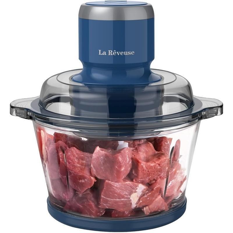 Electric Food Processor 7 Cup Glass Bowl Chopper Grinder Mincer Whisk 300W New