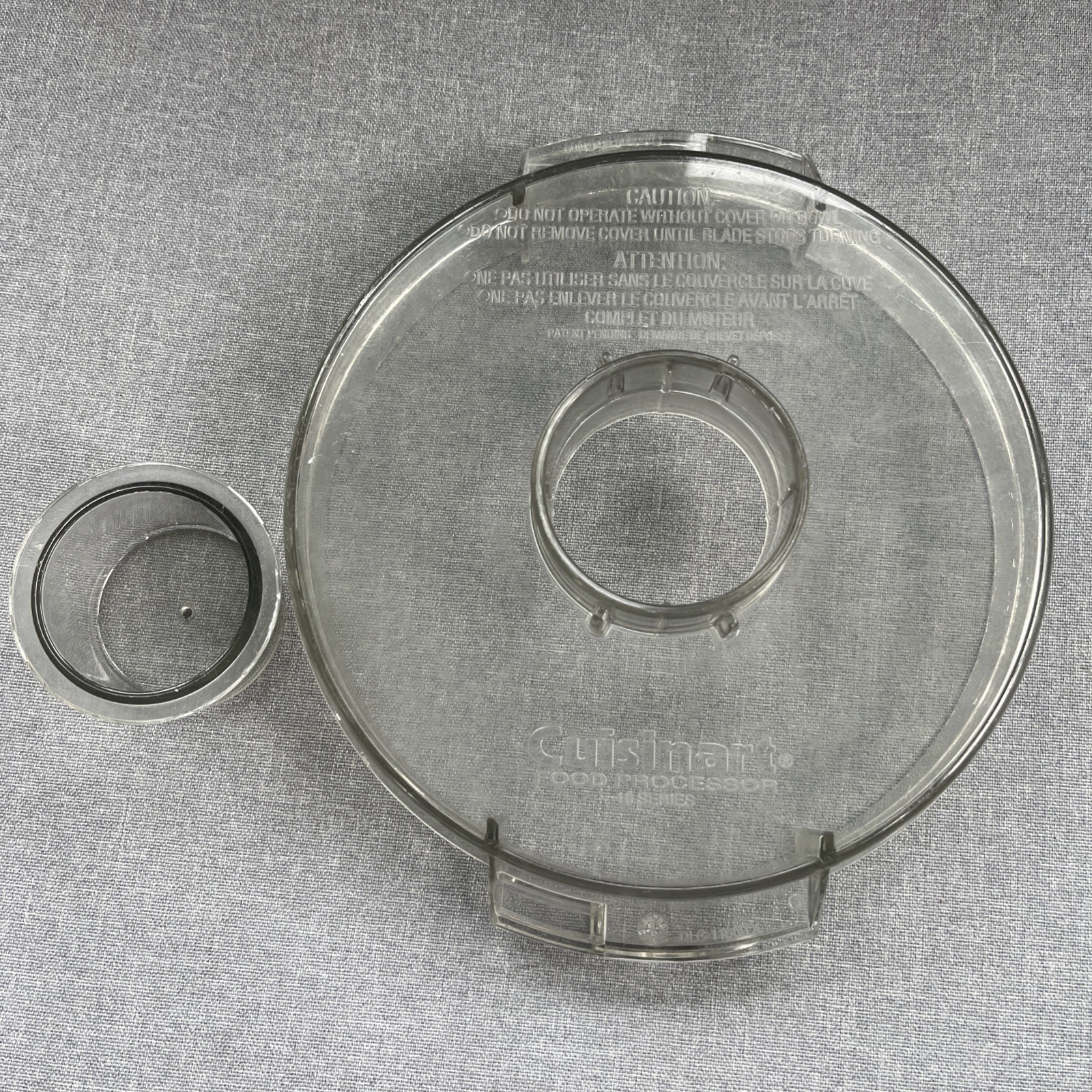 Cuisinart Pro Classic Food Processor DLC-116GTXT Flat Clear Lid & Cover Cap Fair