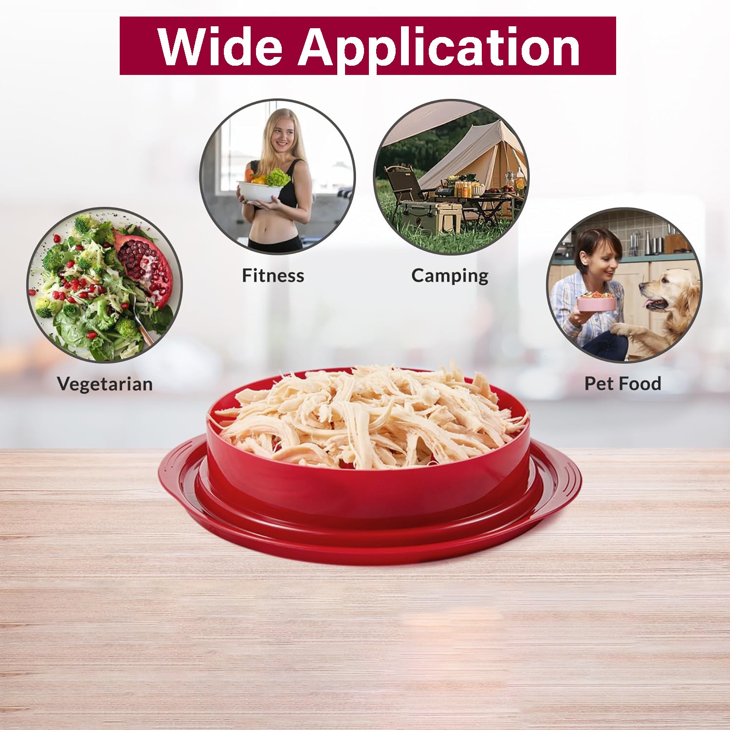 8 In Chicken Shredder Tool Twist Meat Shredding Grinder Handles Non-Slip No BPA