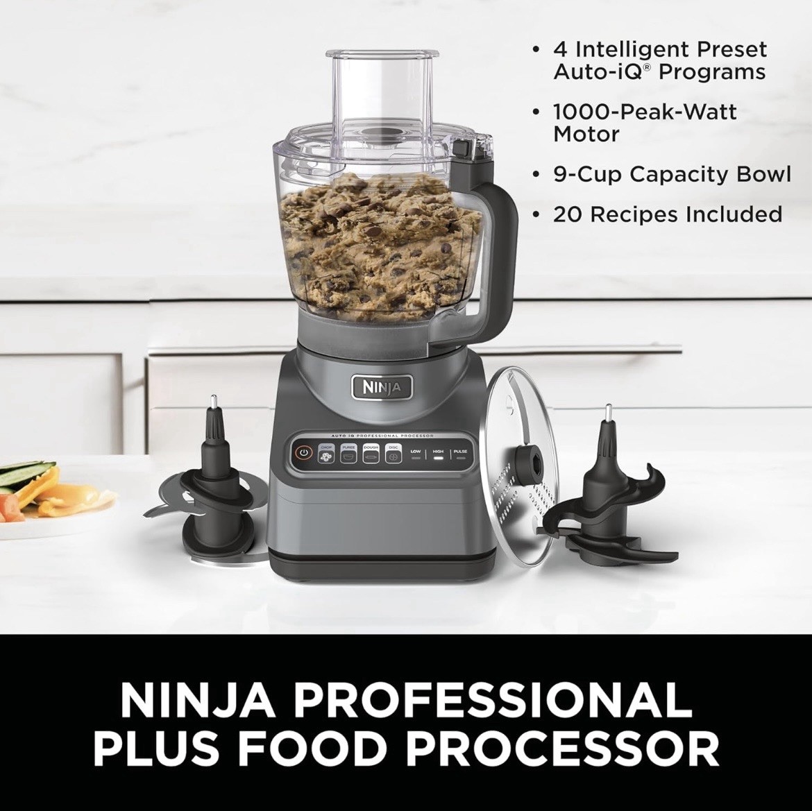 Ninja Professional Plus 9-Cup Food Processor 1000W, 3 Blades
