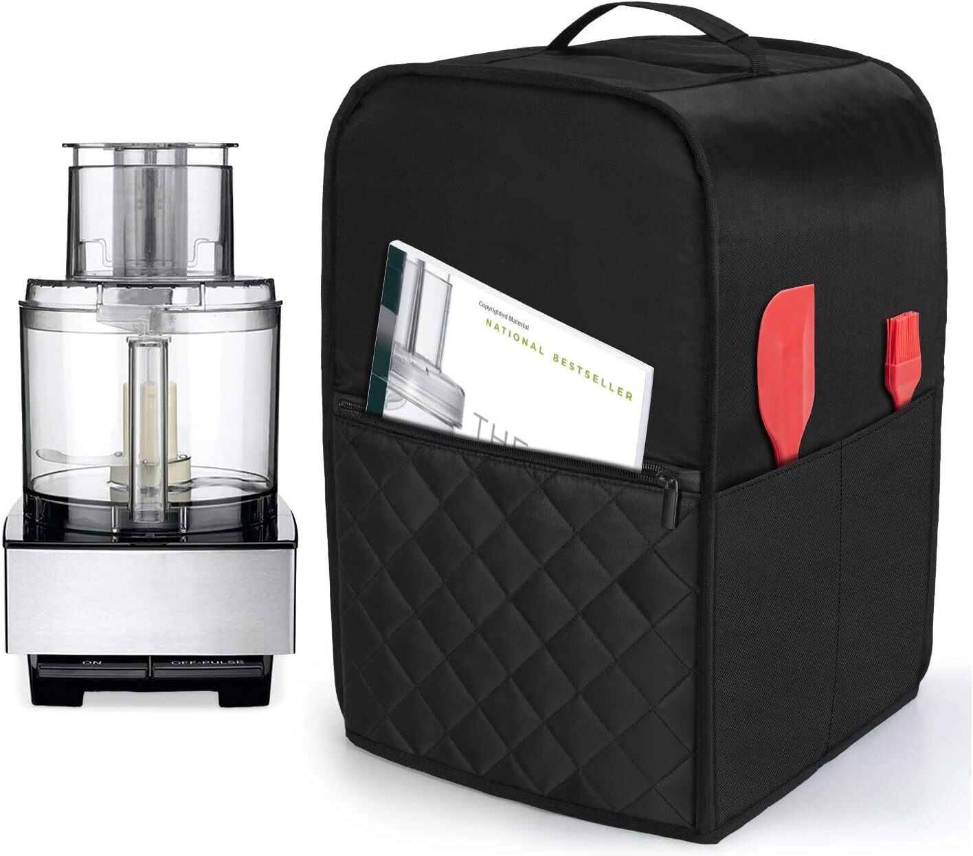 Luxja Food Processor Cover for Cuisinart and Hamilton Beach 11-14 Cup Processor,