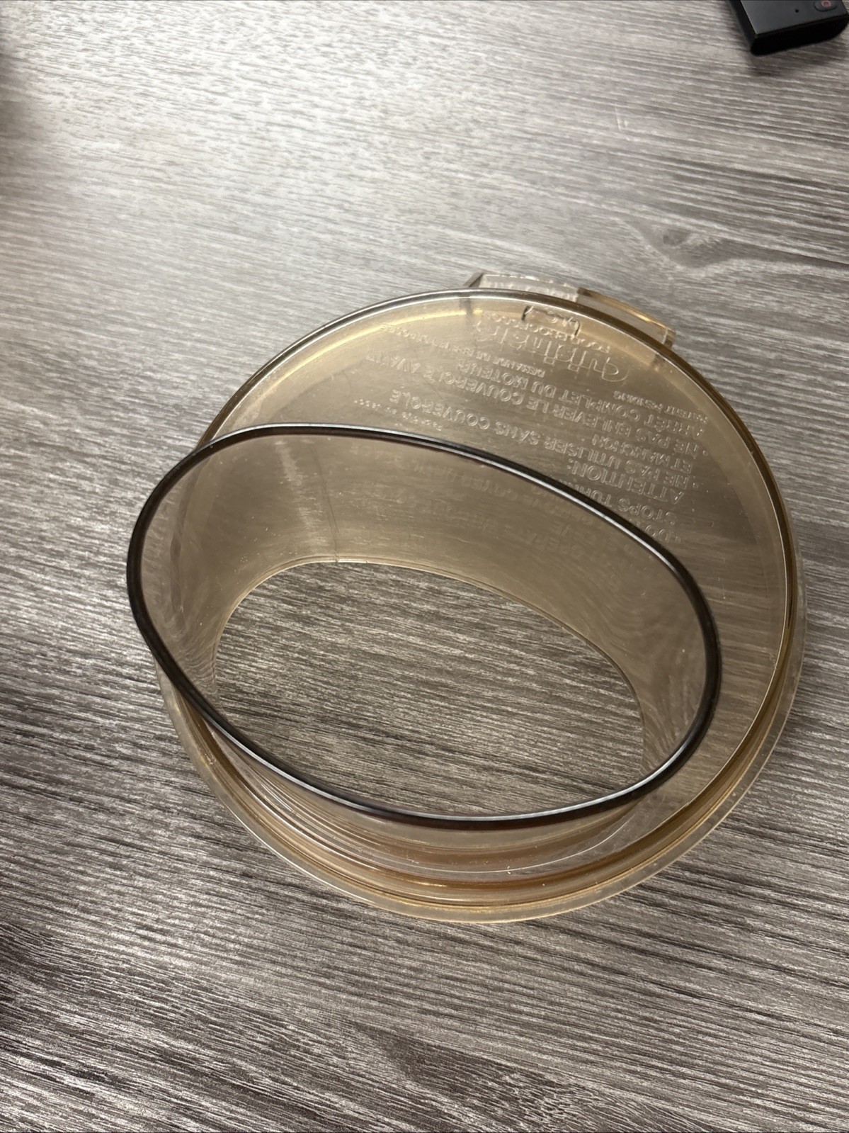 Cuisinart DLC-7 Food Processor Work Bowl Cover w/ Large Feed Tube Amber OEM
