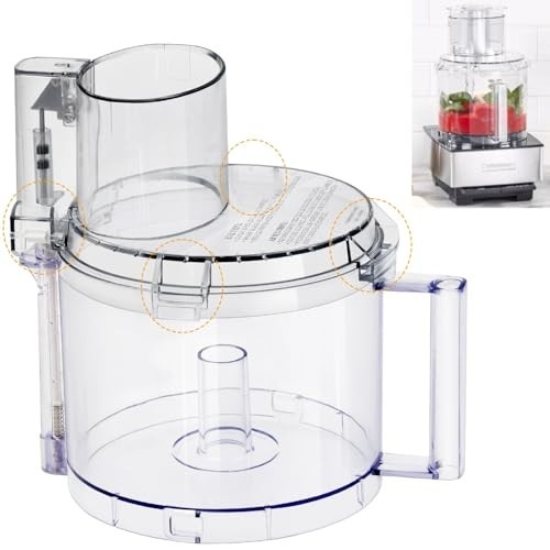 14-Cup Food Processor Work Bowl Kit with Locking Tabs & Cover – Fits DFP-14 Mode