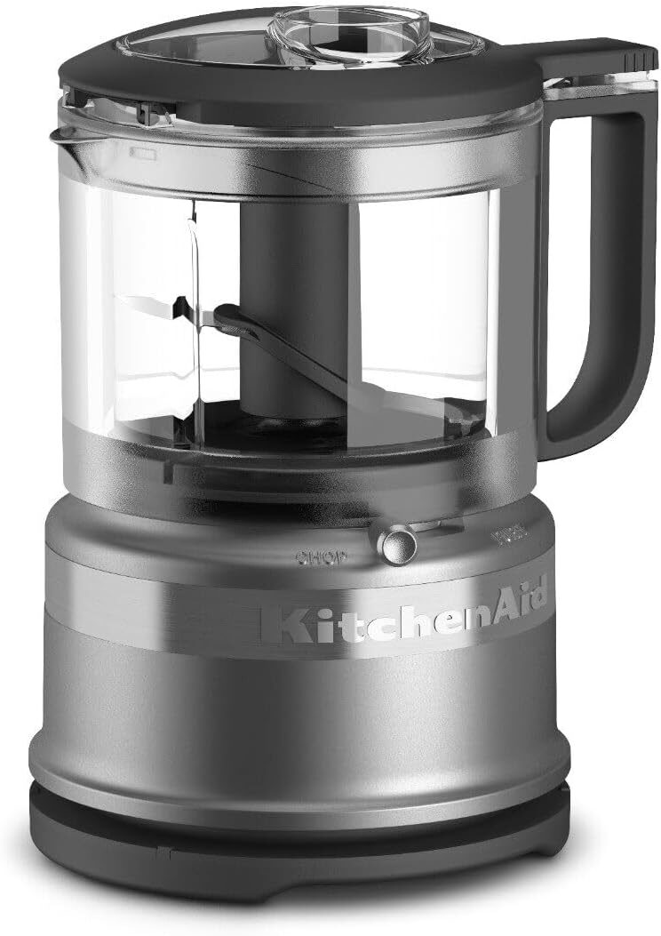 New KitchenAid KFC3516CU 3.5 Cup Corded Mini Food Chopper, Contour Silver