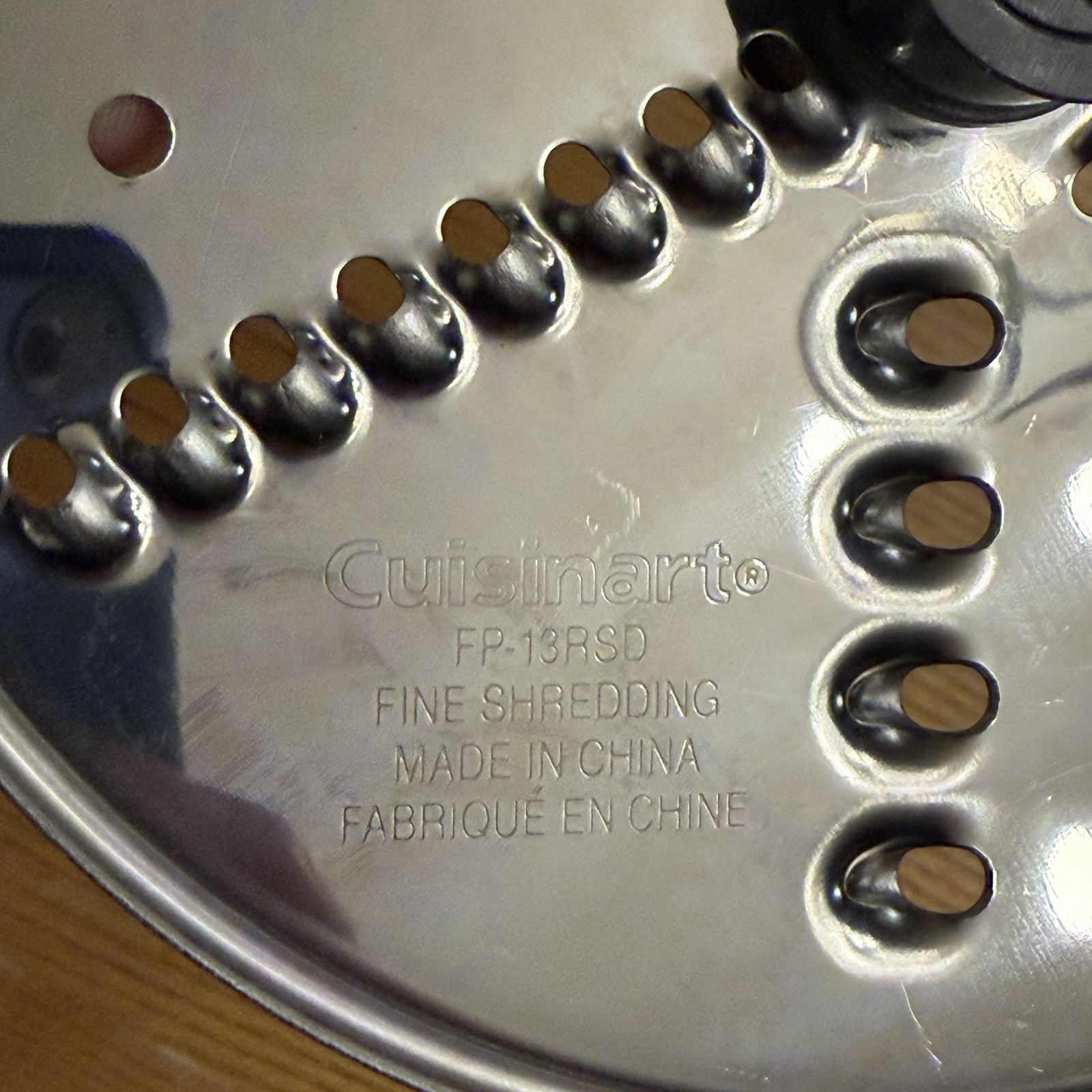 Cuisinart Replacement Part Coarse or Fine Shredding Grating Disc ~ FP-13RSD