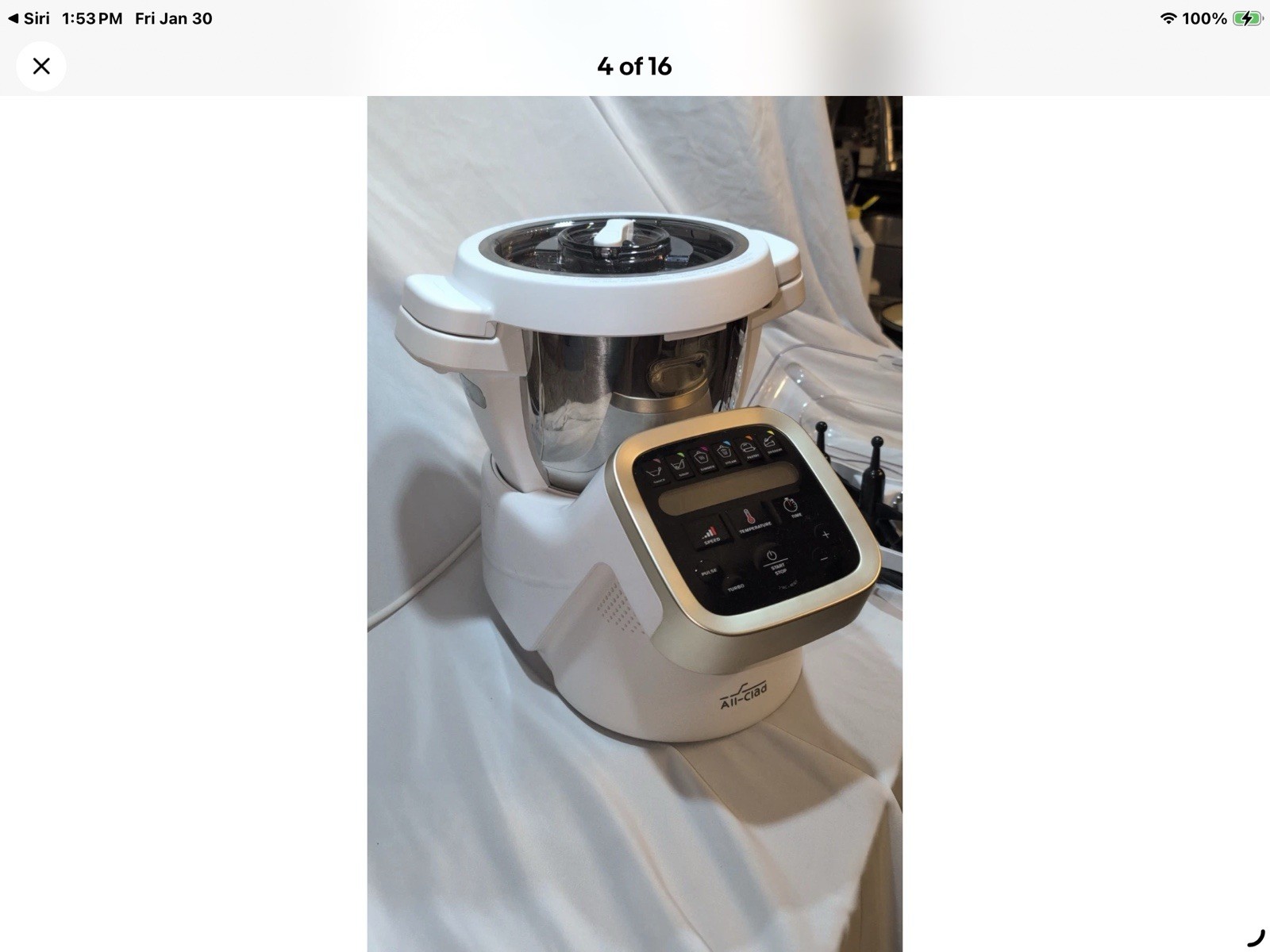 All-Clad Prep&Cook Cooking Food Processor HP5031 White With Steamer Basket Blade