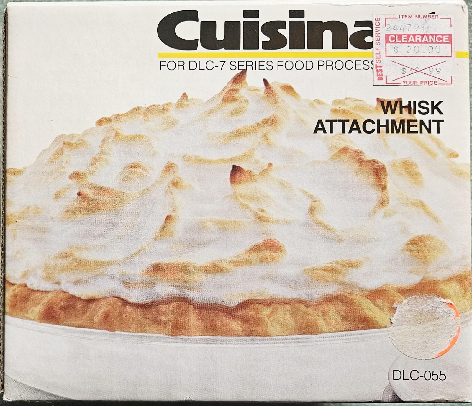 Cuisinart Whisk Attachment DLC-055 for DLC-7 Food Processors – NEW in Box