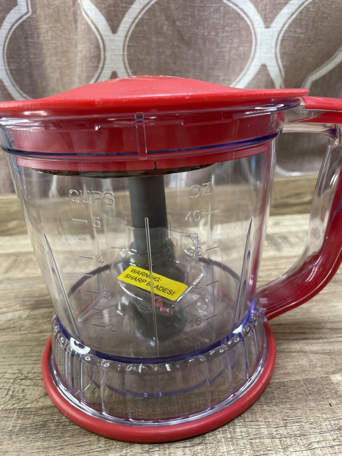 Ninja 40 oz 5 Cup Food Processor Pitcher & Lid Red QB751Q Replacement New