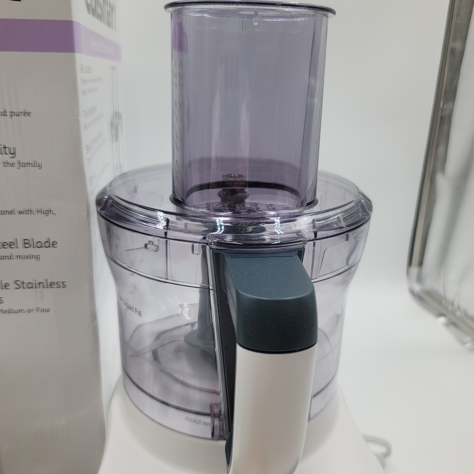 Cuisinart Elemental 8 Cup Food Processor White FP-8 350W with Accessories Box