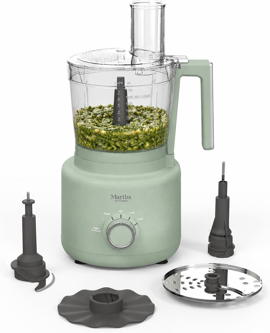 10-Cup Electric Food Processor for Versatile Chopping & Slicing – Honeydew Green