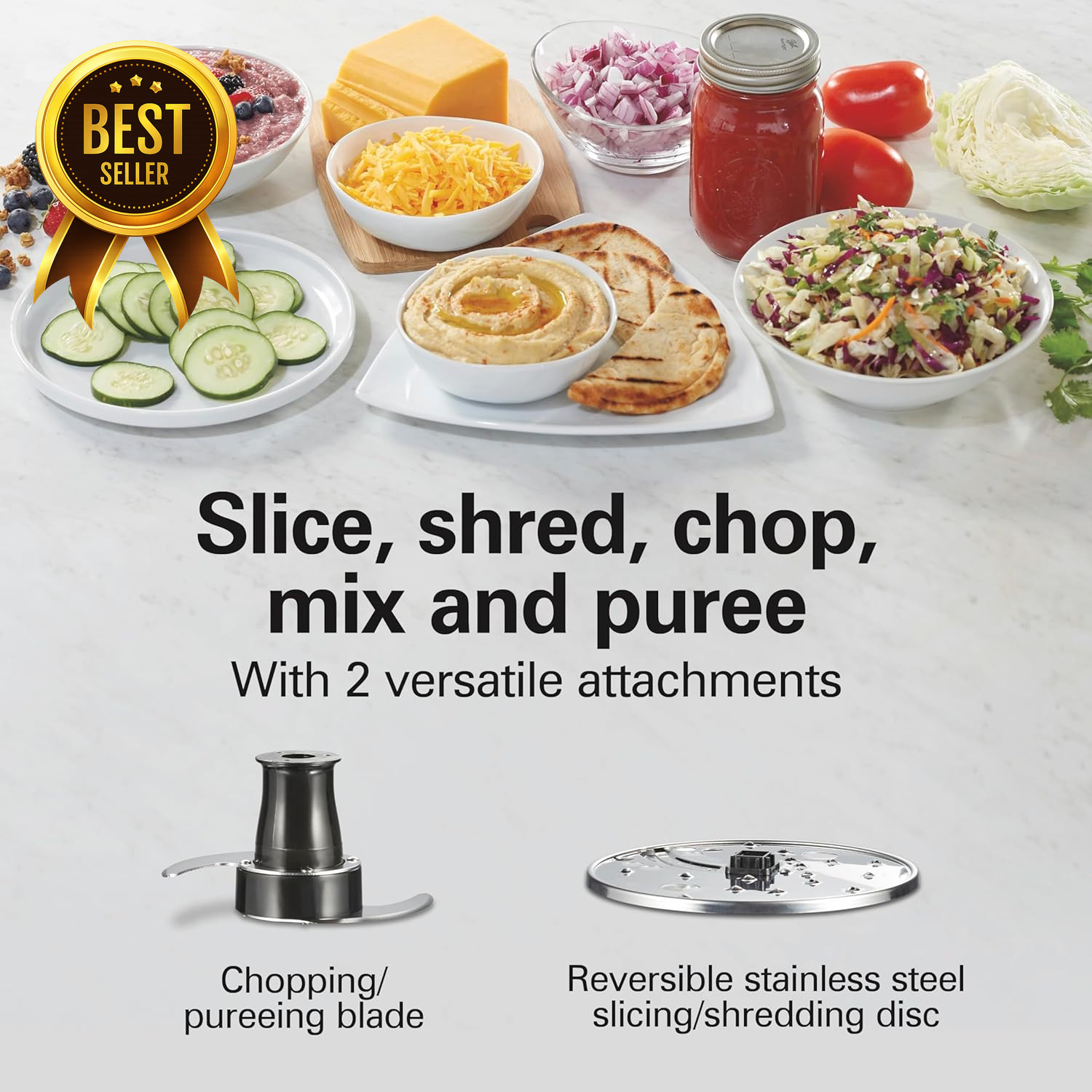 12 Cup Food Processor 450W Stack Snap Chopper Stainless Steel Blades Black