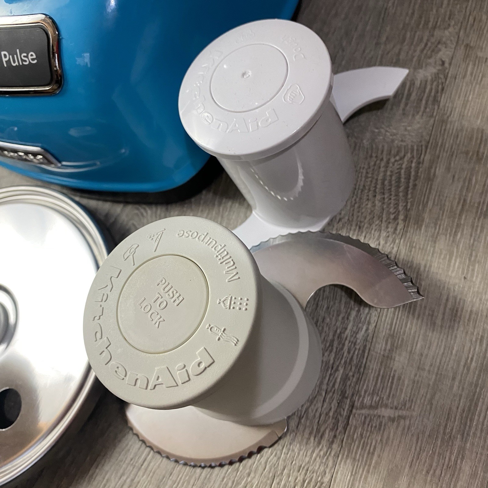 RARE Kitchen Aid Food Processor 9 Cup KFP0935QCL Teal Blue W/ACCESSORIES🔥