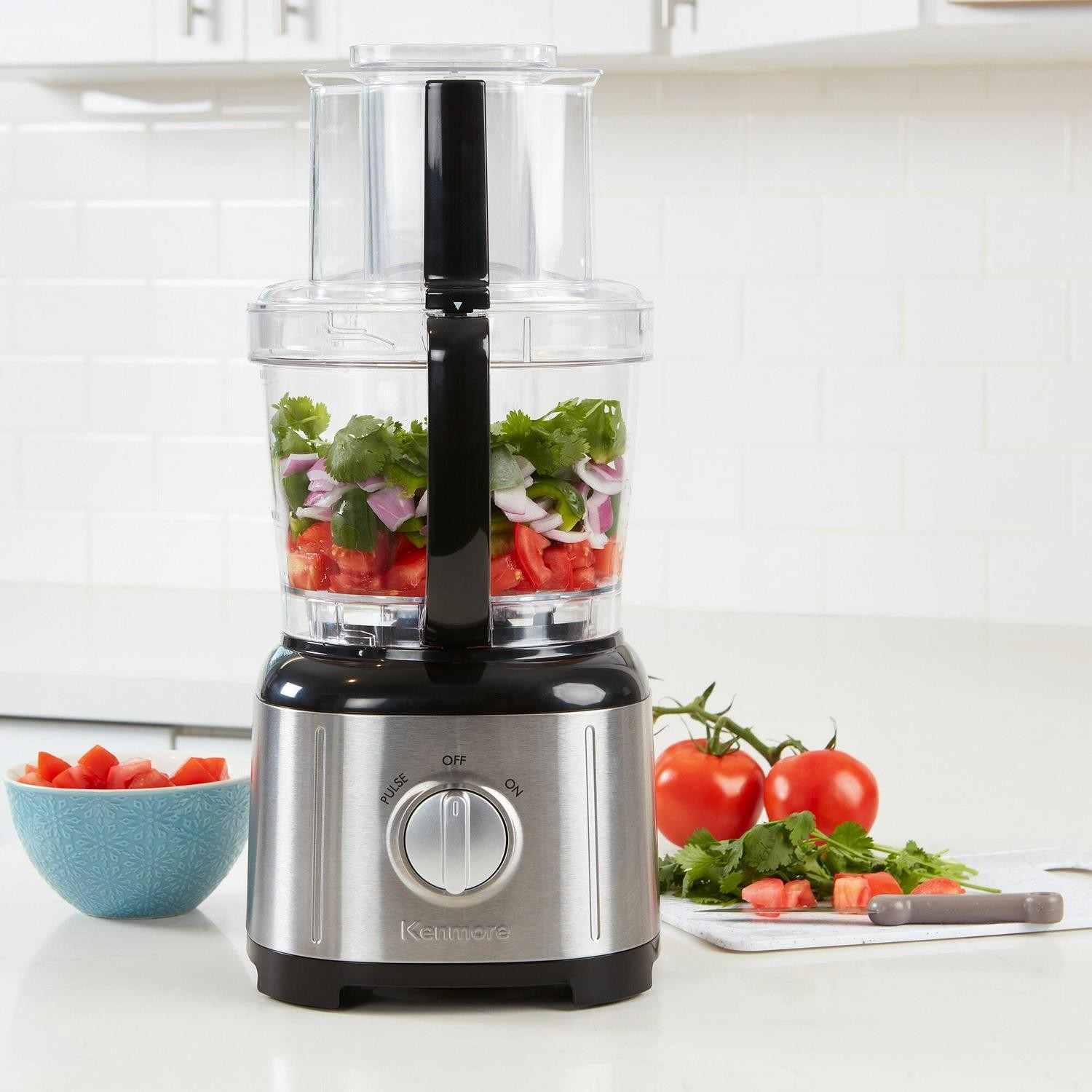 Kenmore 11-Cup Food Processor And Vegetable Chopper, Black And Silver