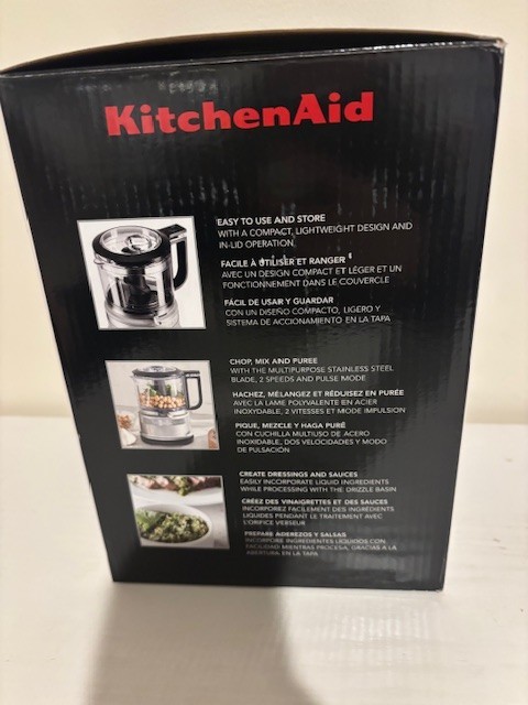 KitchenAid KFC3516 3.5 Cup Food Chopper Kitchen Aid Silver Gray Black NIB