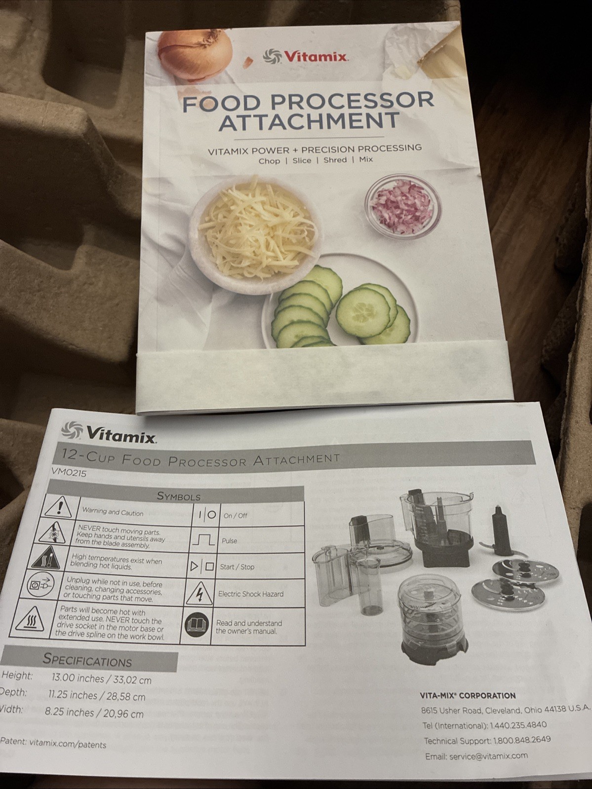 Vitamix 12-Cup Food Processor Attachment Self Detect, BPA-Free, W/Blades NIB NEW