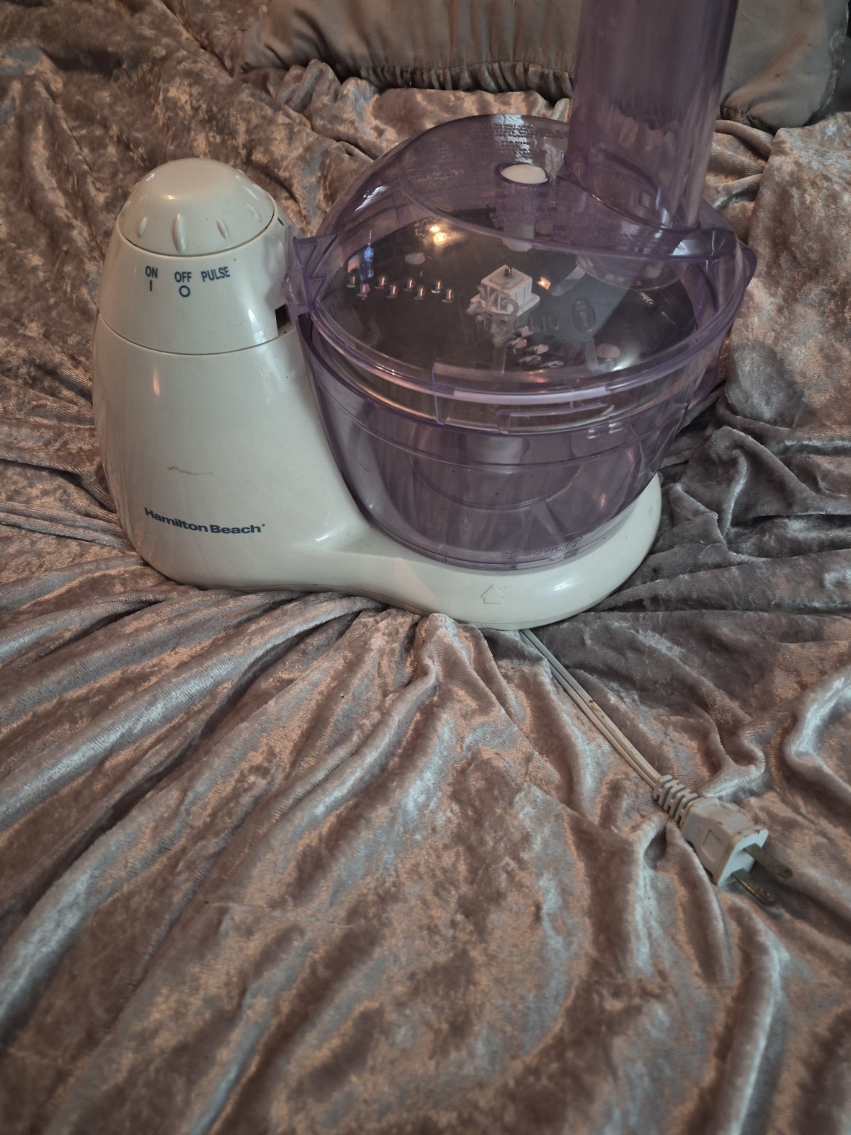 Food Processor 2 Blades Hamilton Beach Slicer Chop Shredder Mod. 10450