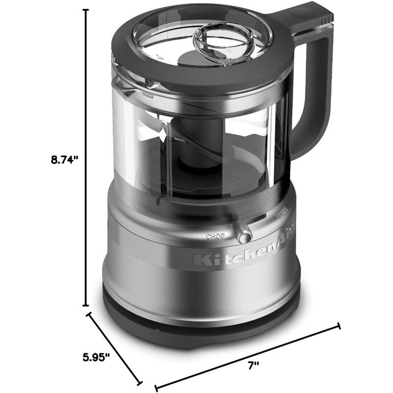 3.5 Cup Food Processor W/ Locking Blade Convenient Pour Spout & Dishwasher Safe