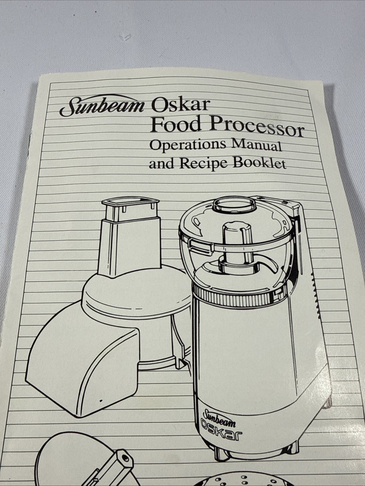 Sunbeam Oskar Food Processor Operations Manual Recipes 14181