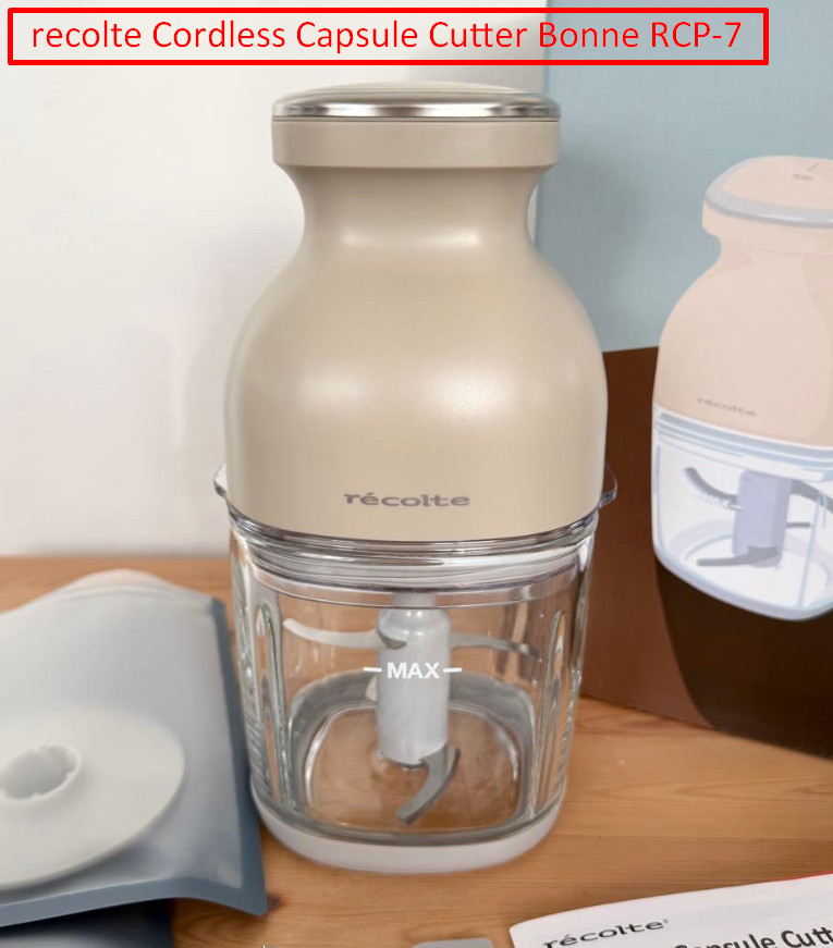 recolte Cordless Capsule Cutter Bonne RCP-7 USB Food Processor Blender Japan NEW