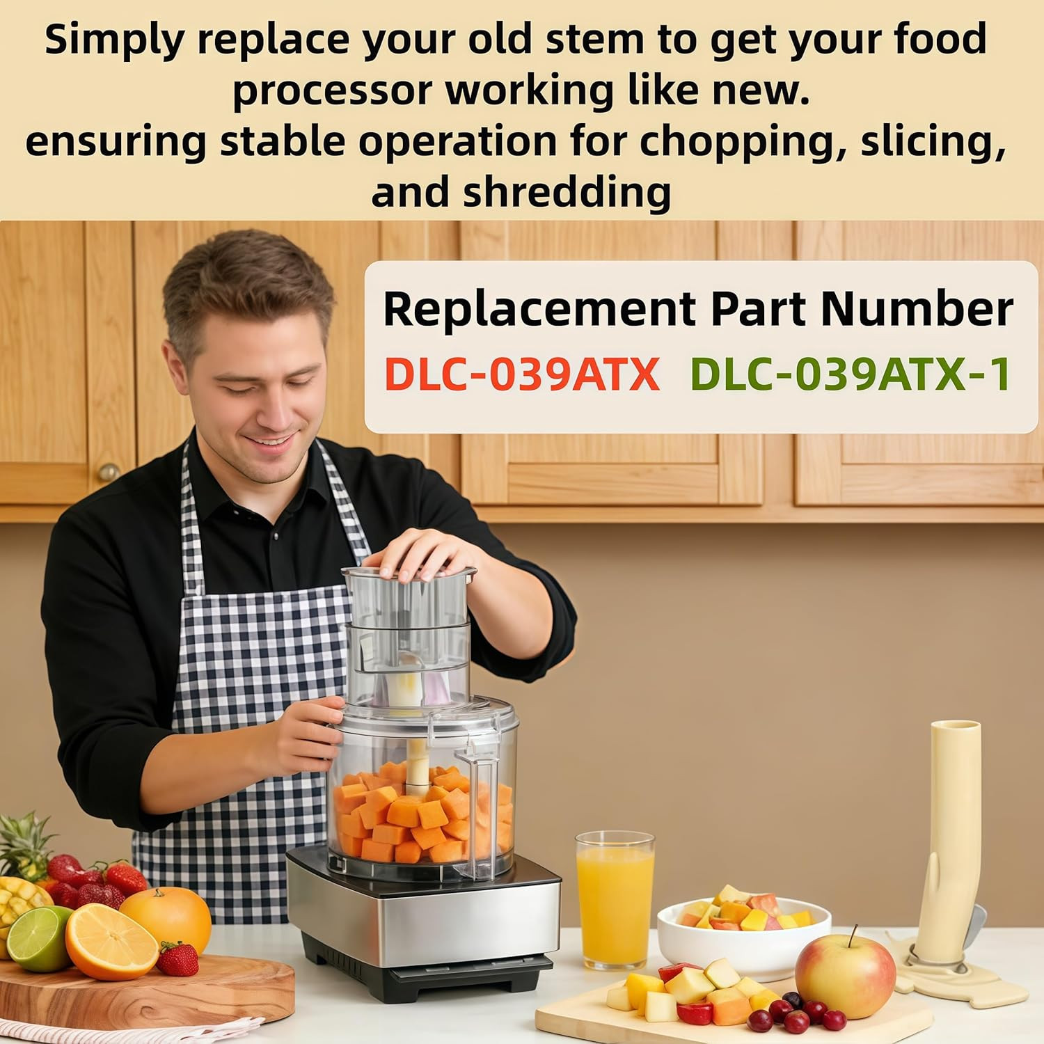DLC-039ATX Replacement Detachable Stem, Compatible with Cuisinart 14-Cup DFP-14,