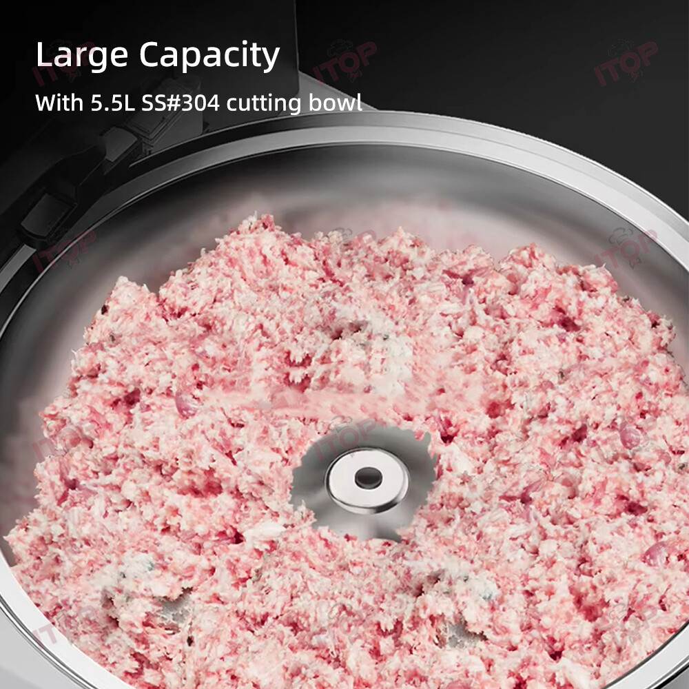 Automatic 5.5L Meat Vegetable Prep Food Processor Meat Cutter Chopper with Timer