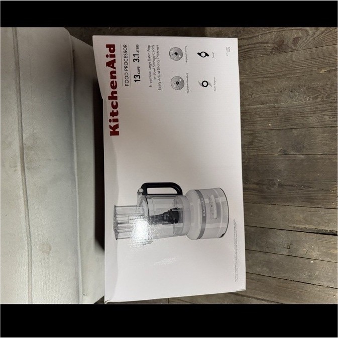 KitchenAid 13-Cup 3-in-1 Food Processor, White, Disc Set, Slice/Shred