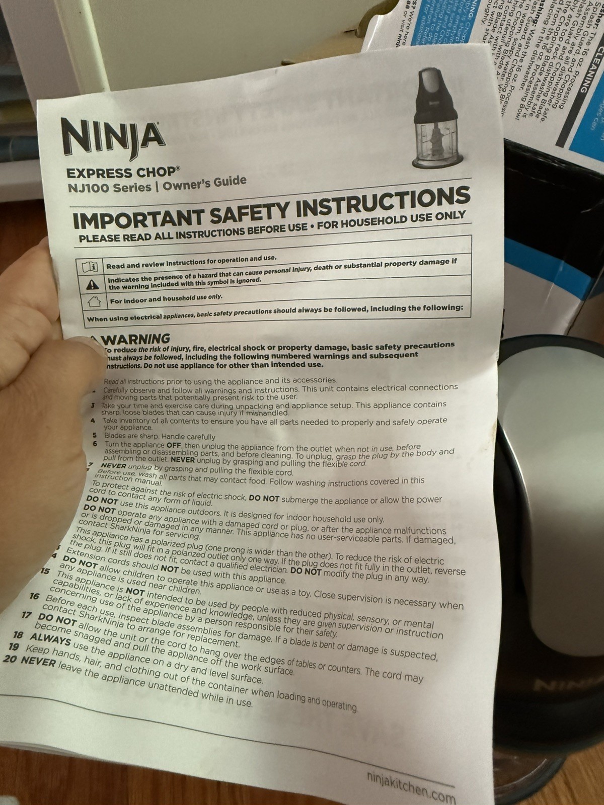 Ninja Express Chop Food Chopper Chop Mince Purée FAST NJ100