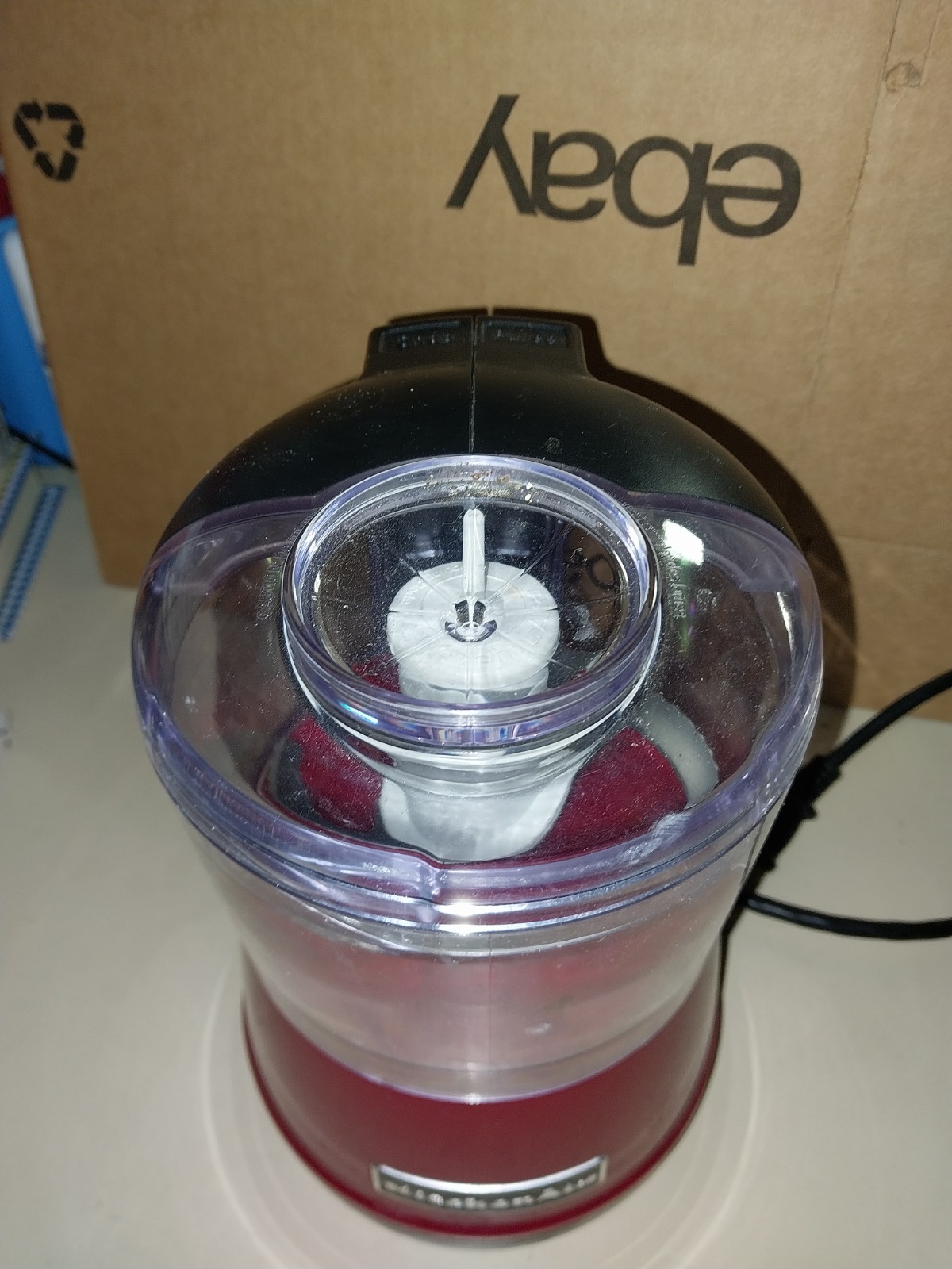 kitchenaide mini food processor in red UNTESTED