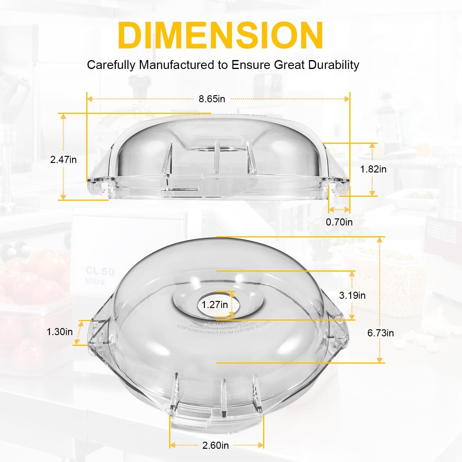 106458S Cutter Bowl Lid For Robot Coupe R2,R2B, R2 Dice, R2 Ultra Dice, R2N