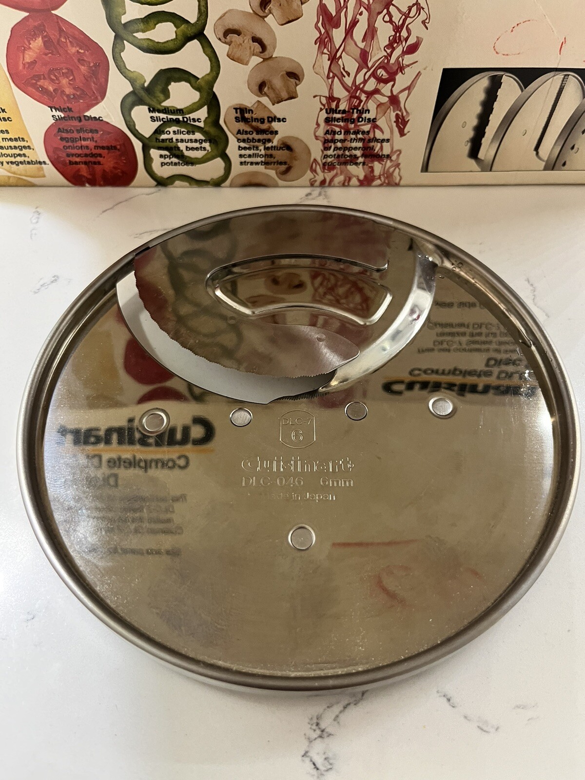 Cuisinart DLC-7 Disc DLC-046 Food Processor 6mm Thick Slice Blade Part Japan HTF