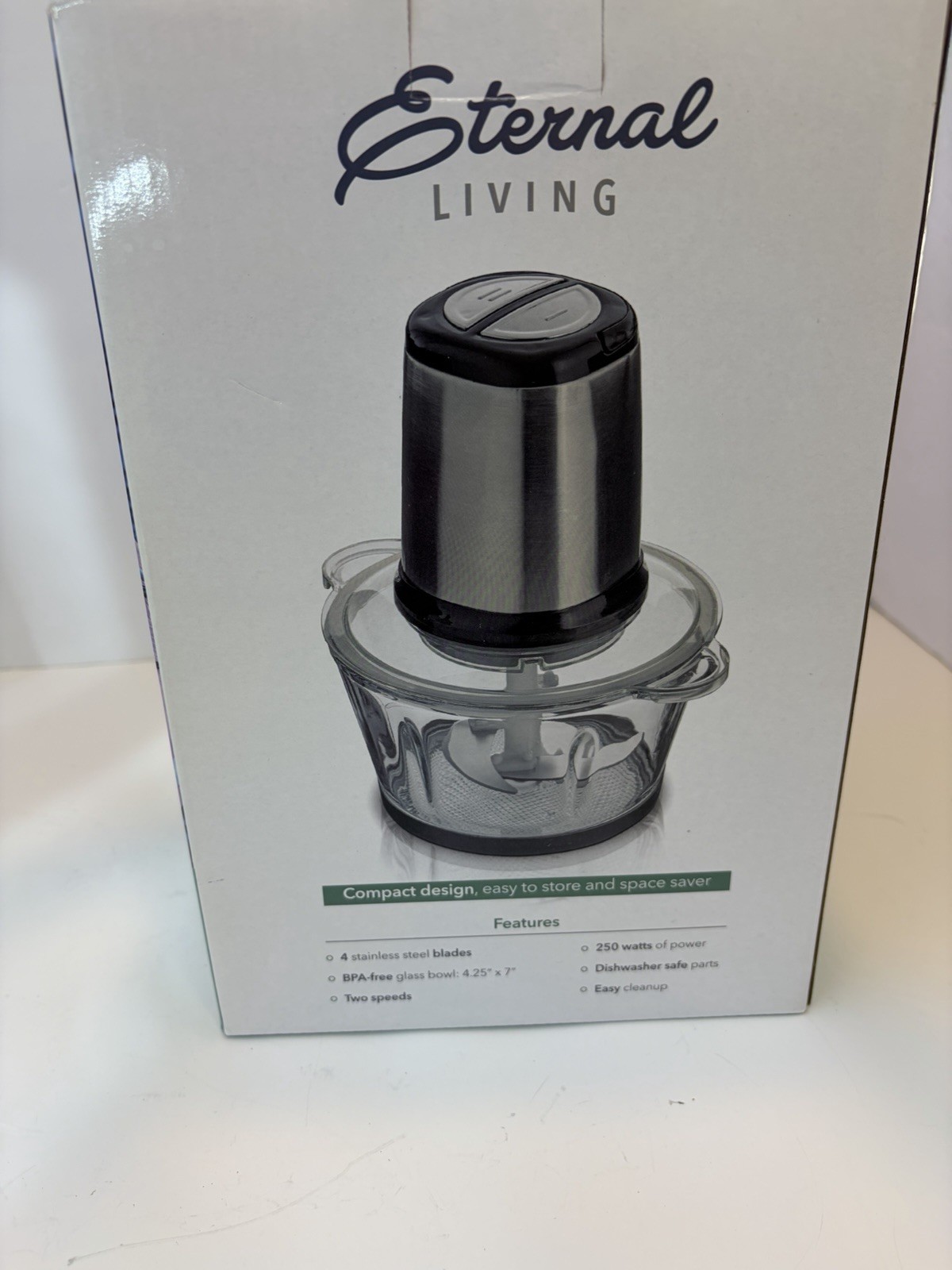 New Eternal Living 2 Speed Food Processor Fruit Ice Etc. 250 Watt Blade Discol
