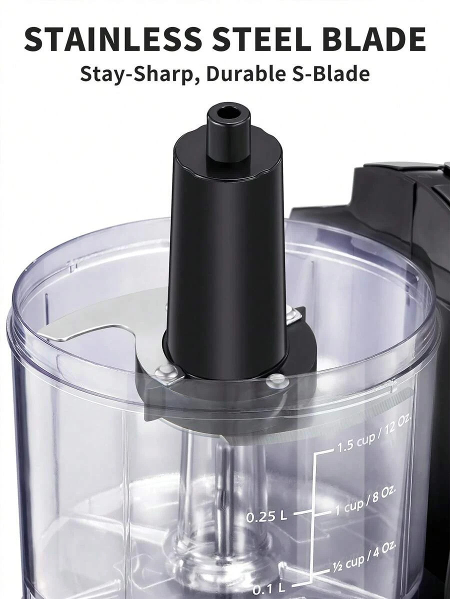 1.5-Cup Electric Food Chopper Processor Meat Grinder Stainless Steel