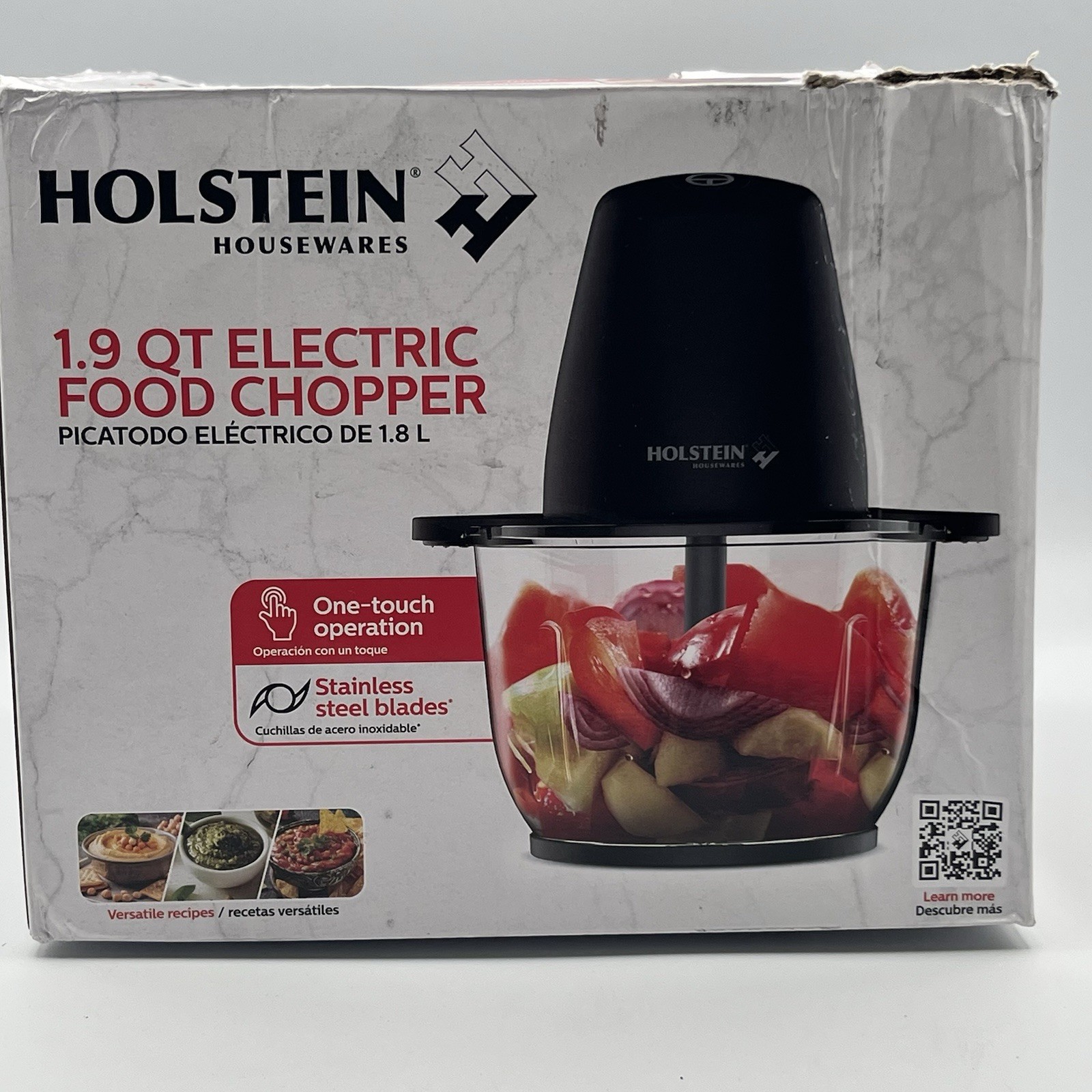 NEW!! Holstein 1.9 QT Electric Stainless Steel Blade Food Chopper – HH-09101103B