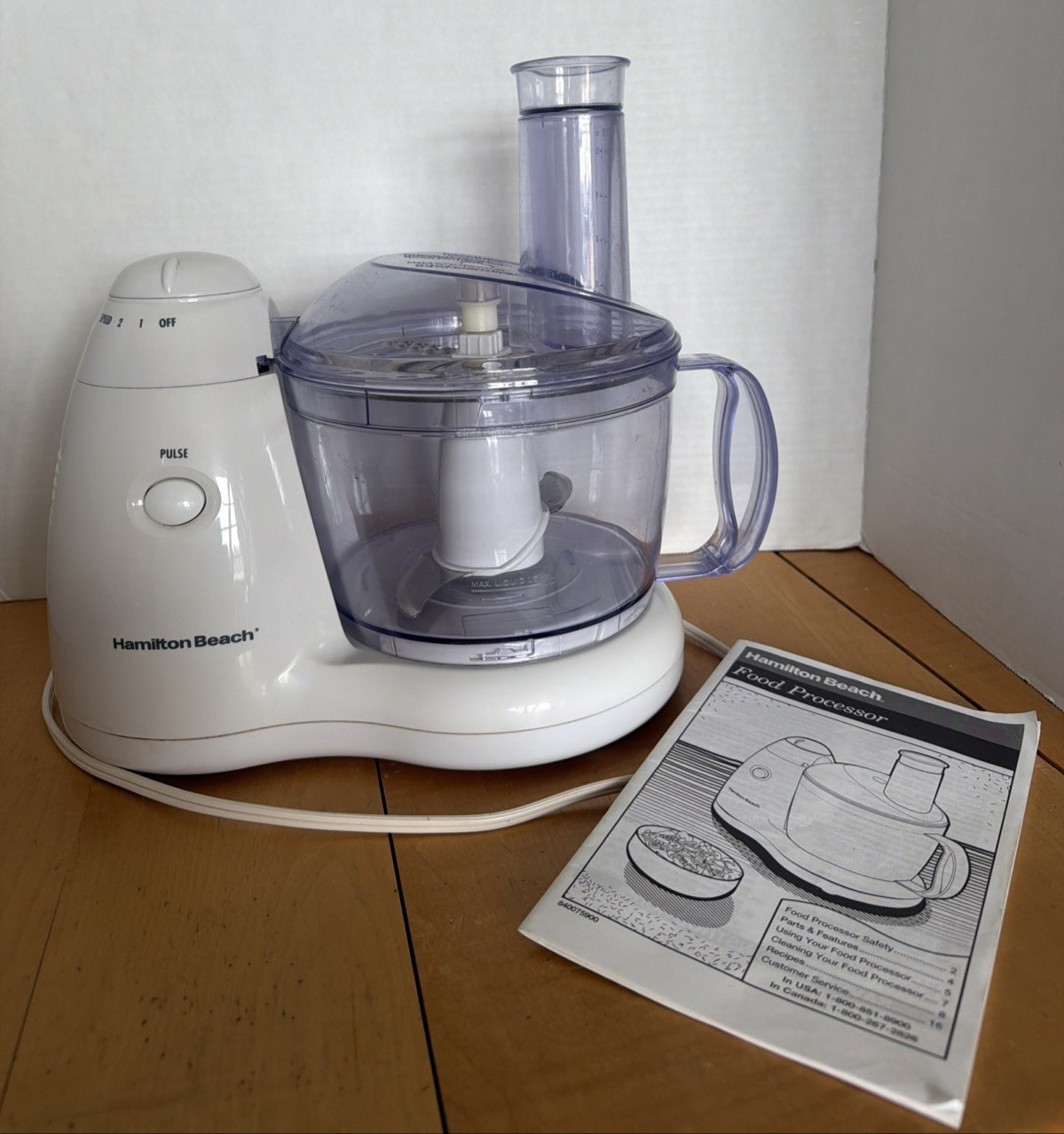 Hamilton Beach Food Processor Model 70550 White Tested Works