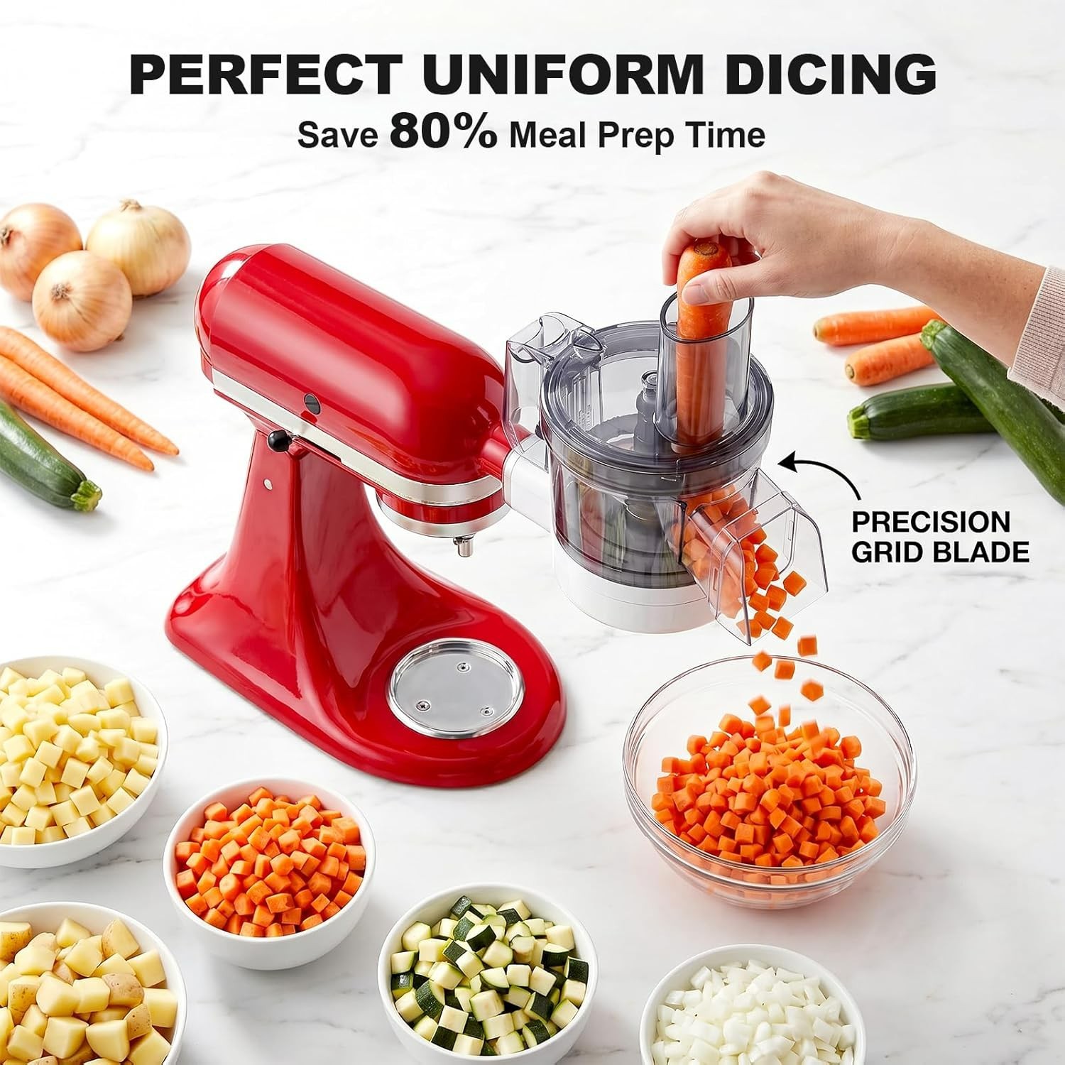 5-in-1 Food Processor for KitchenAid, Multifunctional Chopper…