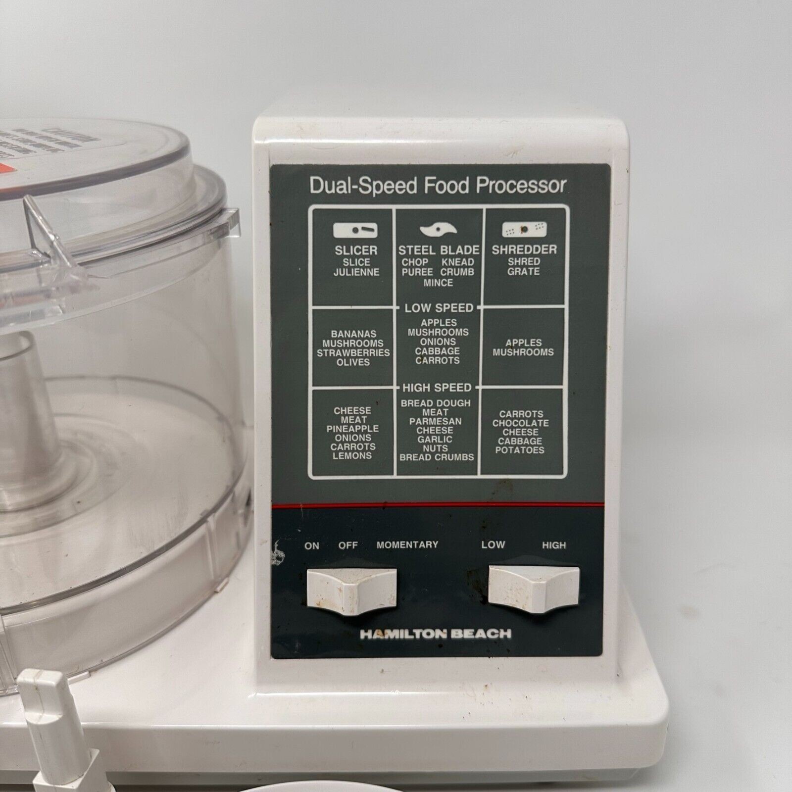 Hamilton Beach 2 Speed Food Processor Model 702W Made in USA Vintage