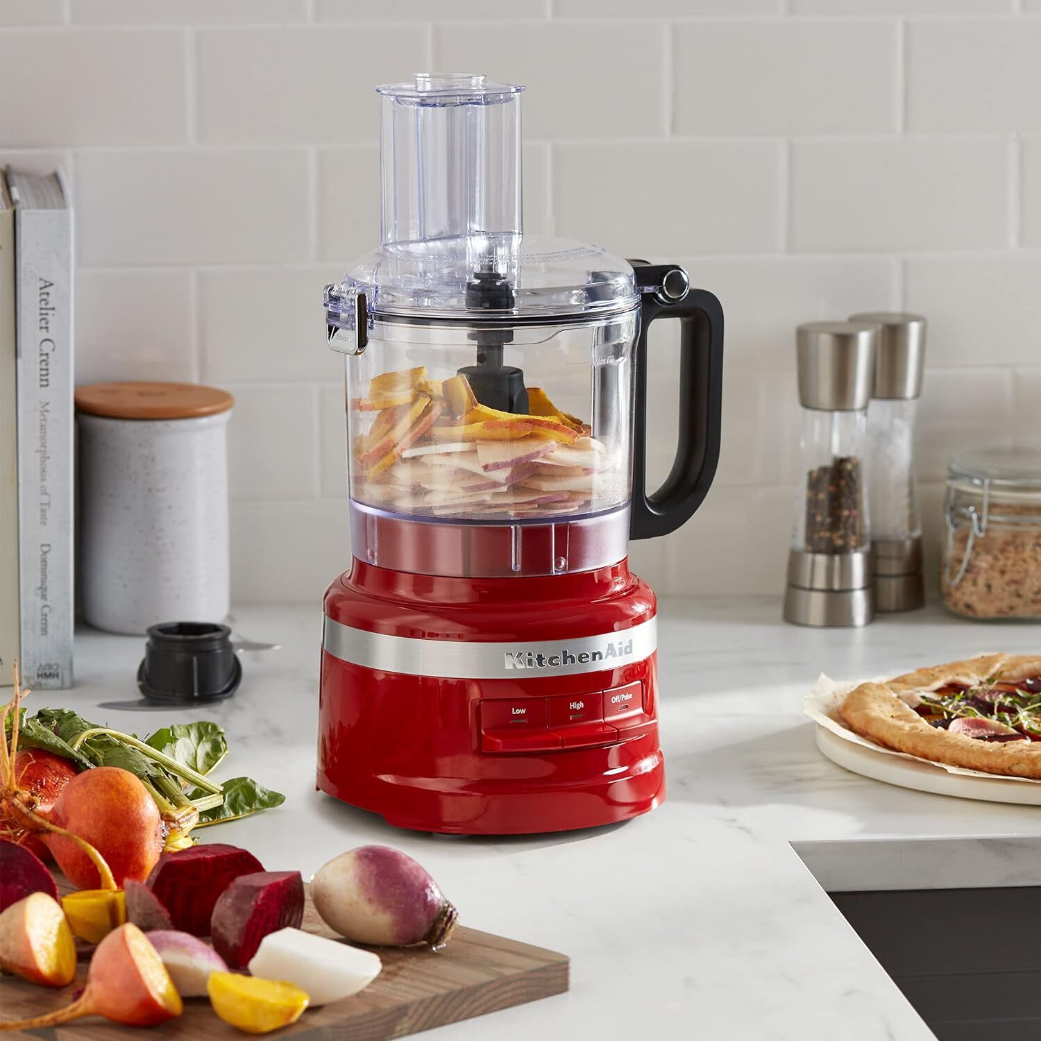 Brand New 7 Cup KitchenAid KFP0718ER Countertop Food Processor- Empire Red