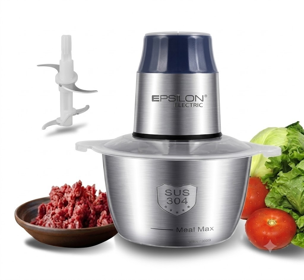 3L Electric Food Chopper Meat Grinder Stainless Steel Bowl Processor Blender